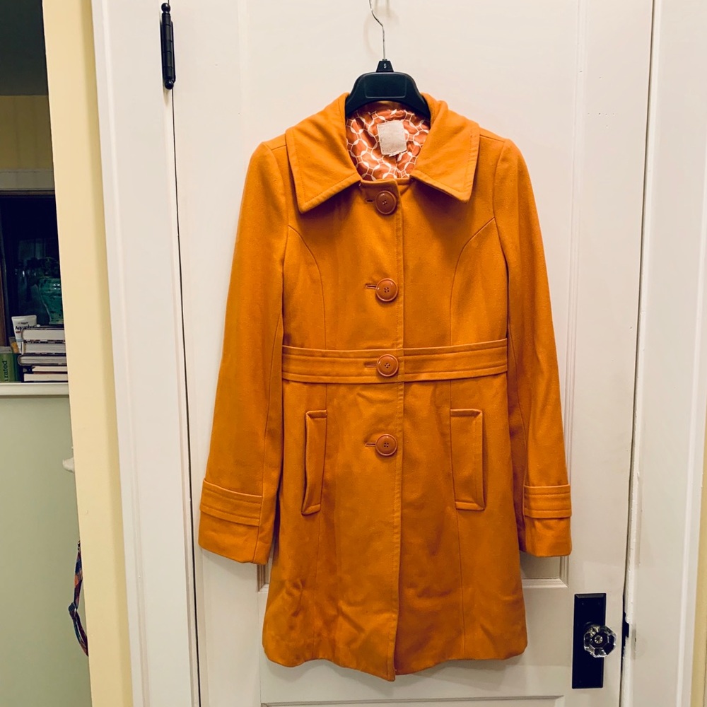 Tulle Orange Peacoat